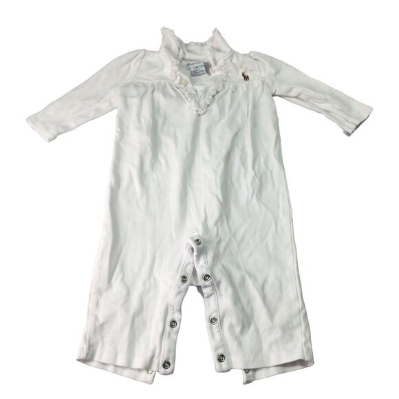 Ralph Lauren Baby Fancy Snap Bottom One Piece Pajama 9M - Picture 1 of 5